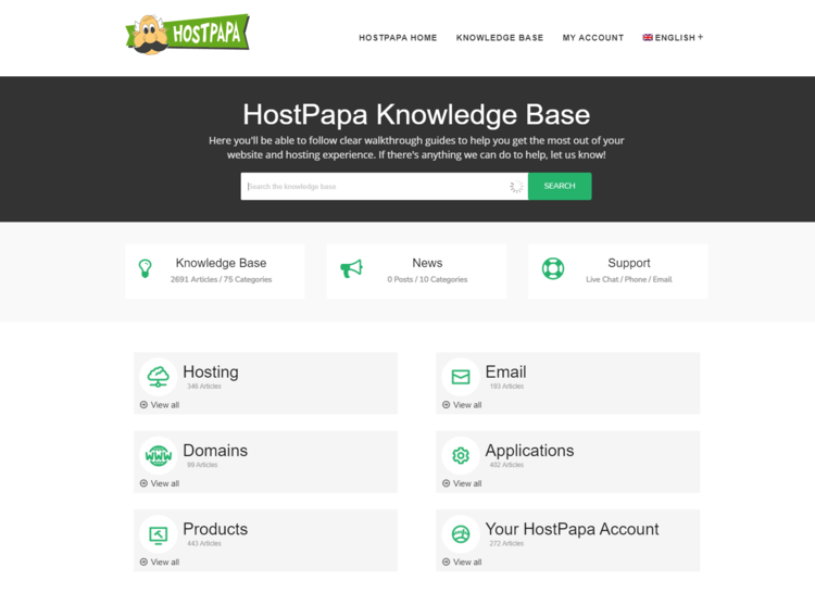 HostPapa knowledge base