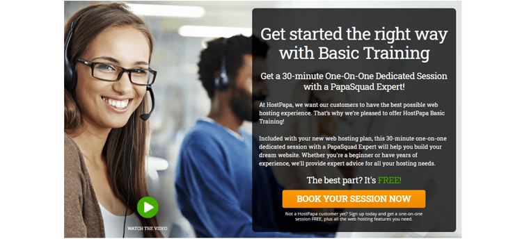 HostPapa one-on-one training session