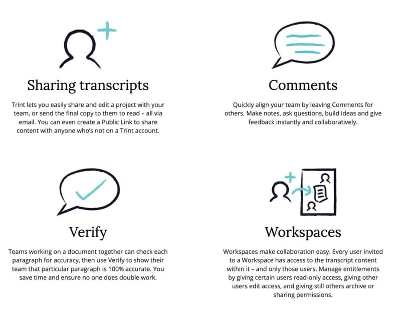 Trint Traduction et Collaboration Multi-utilisateur