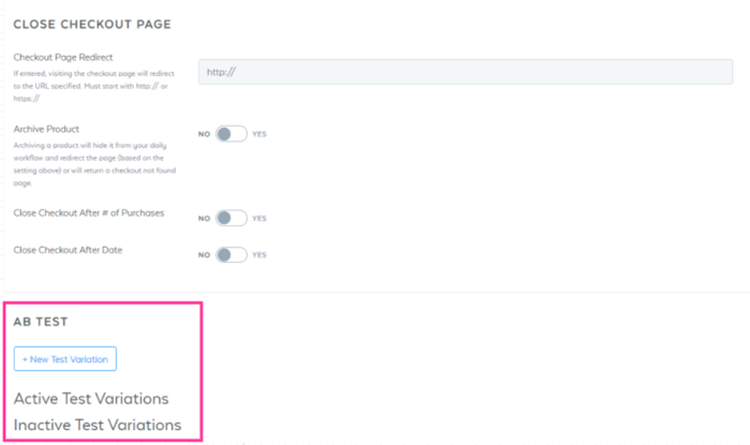 Tests A/B sur samcart