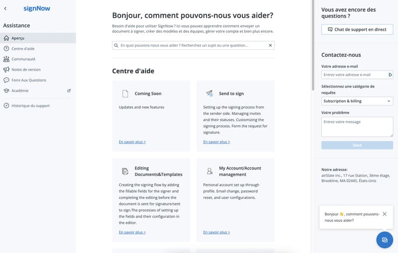 SignNow - Service client