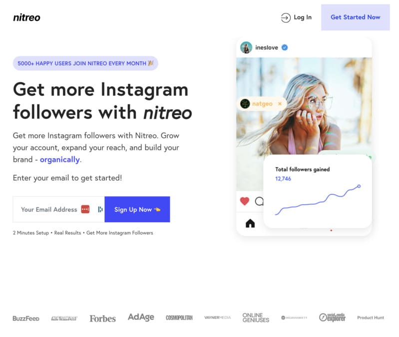 page d'accueil de Nitreo