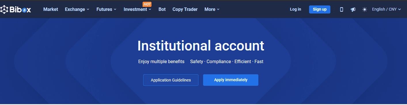 Open an Institutional Accounts with Bibox