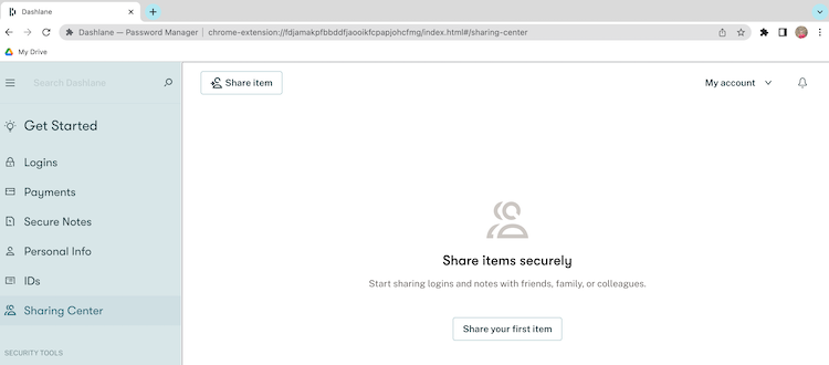 Avis Dashlane partage