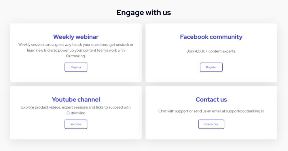 Support client outranking