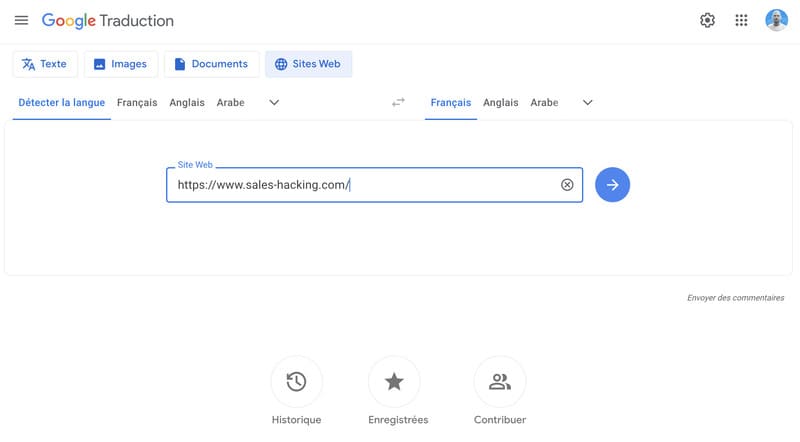 Avis mise à jour en temps réel en mot