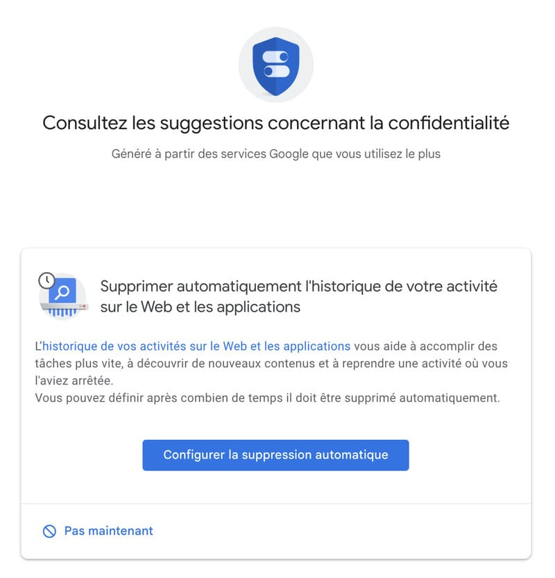 Position de confidentialité