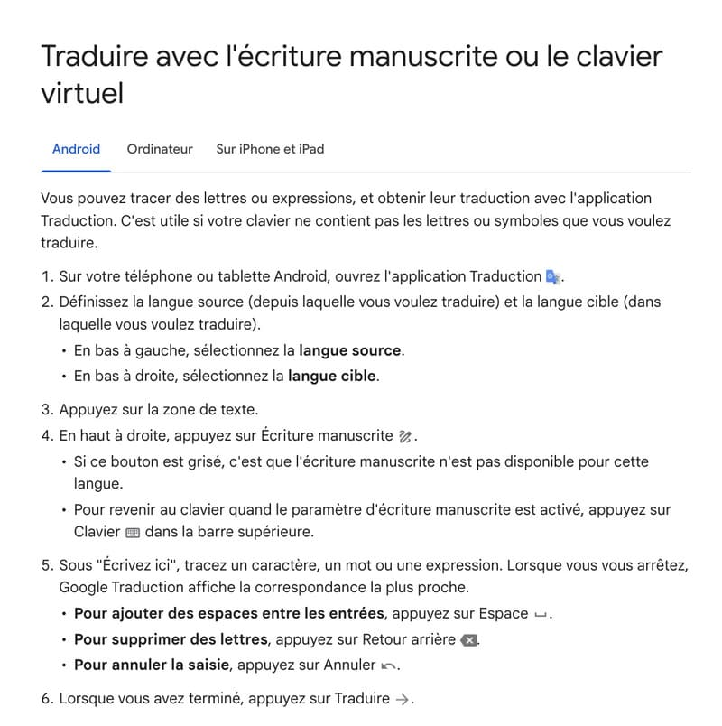 Avis saisie écriture en mot