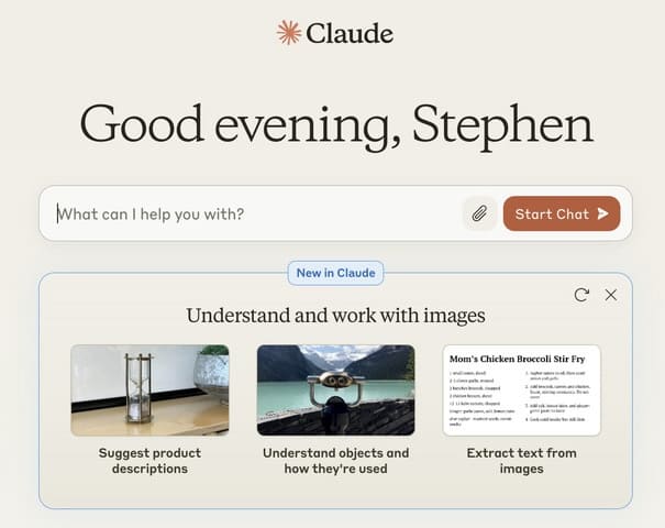 interface de Claude 3