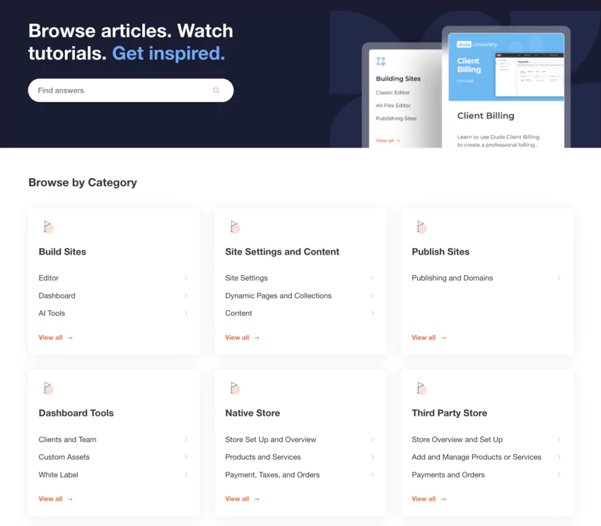 support et formation de duda