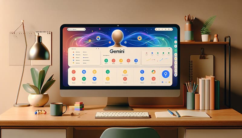 Illustration de la gestion de compte Google avec Google Gemini