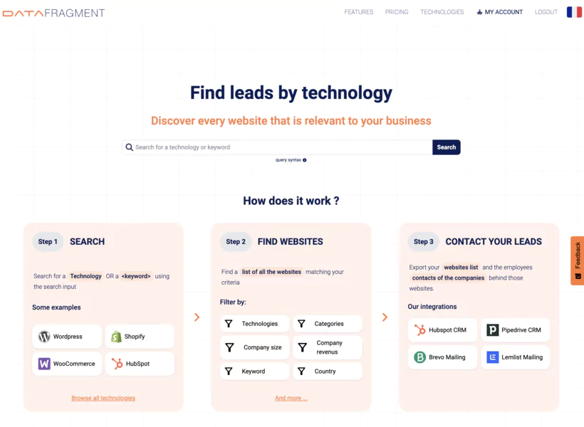 Interface enrichissement données Datafragment