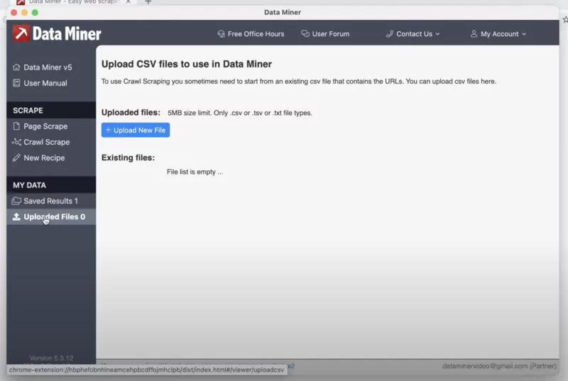 Exportation des Données de data miner