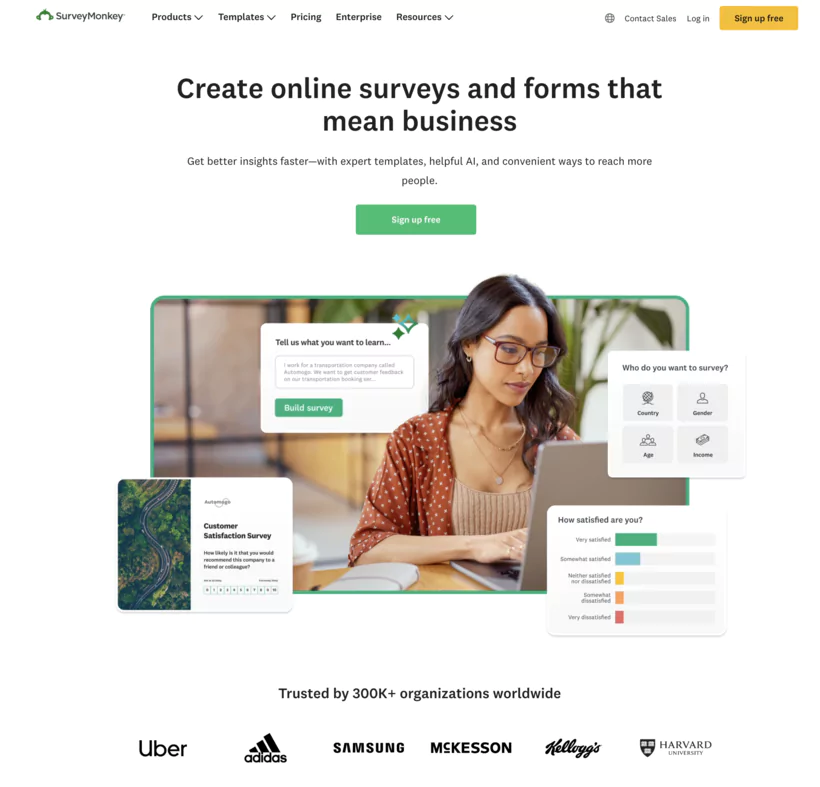 Comparaison interfaces SurveyMonkey vs Qualtrics
