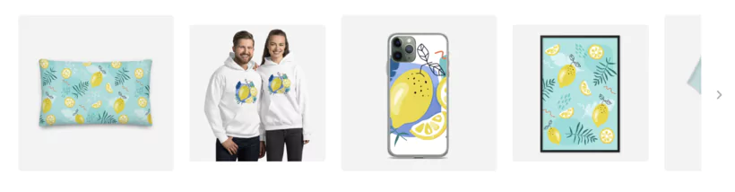 produits disponible en print on demand pour la vente en ligne