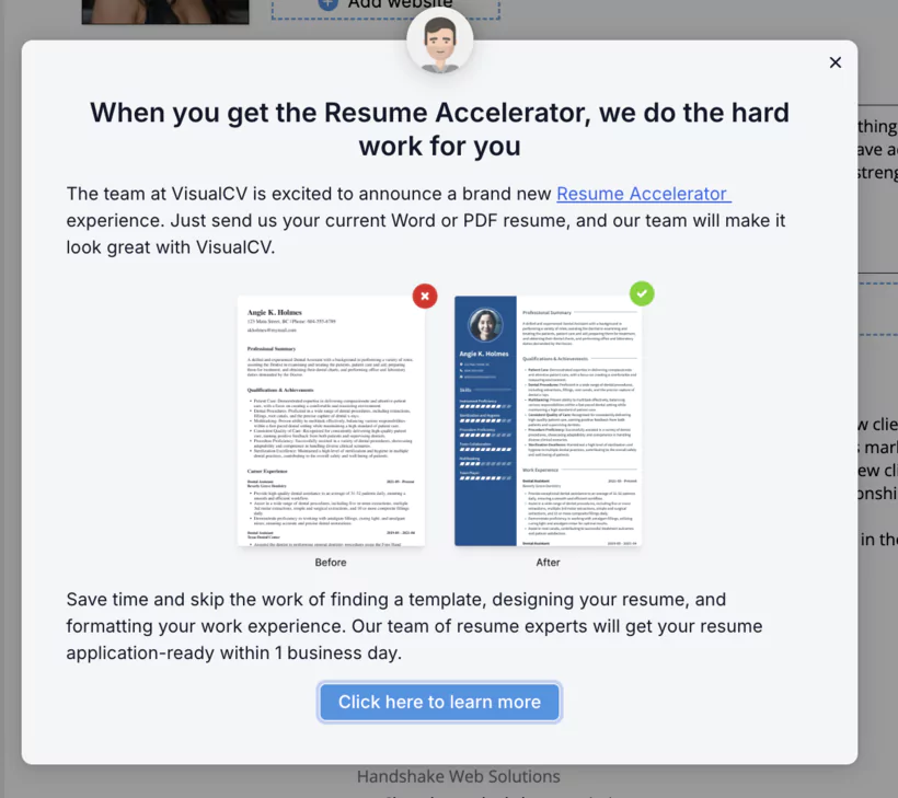 Fonctionnalités Avancées de VisualCV