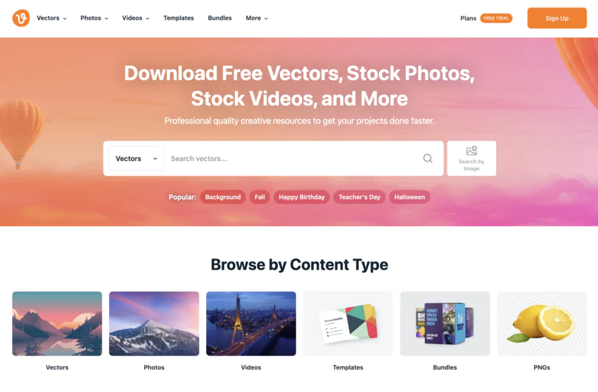 site web de Vecteezy