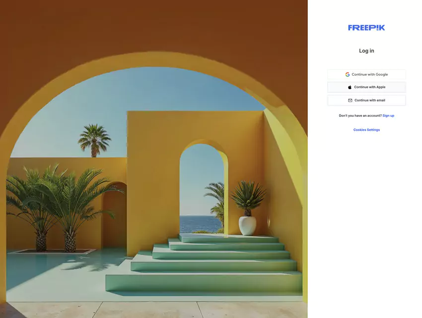 inscription à FreePik