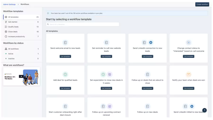 FreshMarketer marketing automation workflow