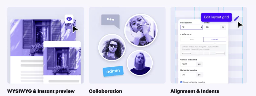 Principales fonctionnalités de Setka Editor