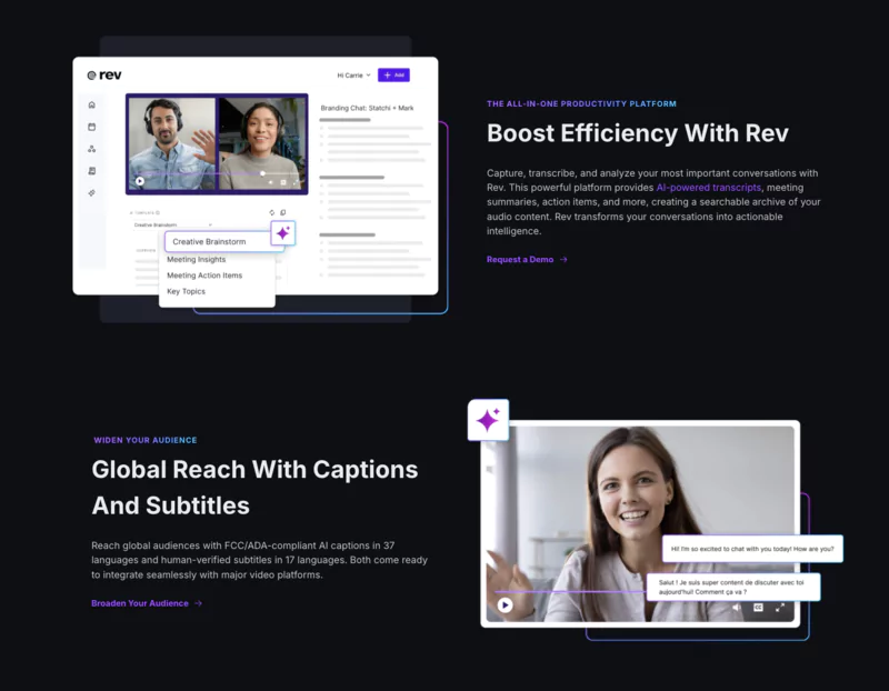 booster l'efficacité avec Rev.com