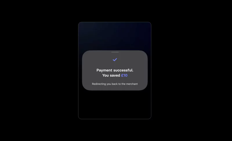 confirmation de paiement sur Revolut Pay