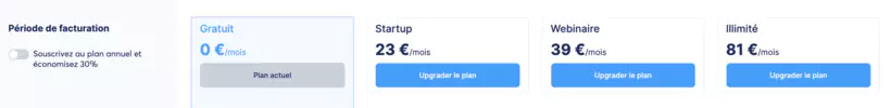 plans payants de systeme io