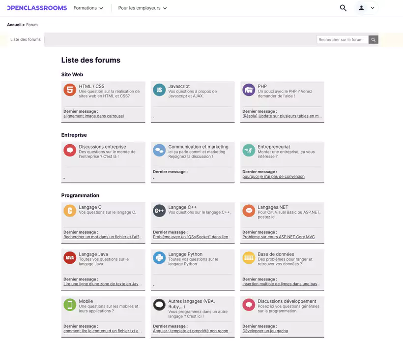 forums et communautés