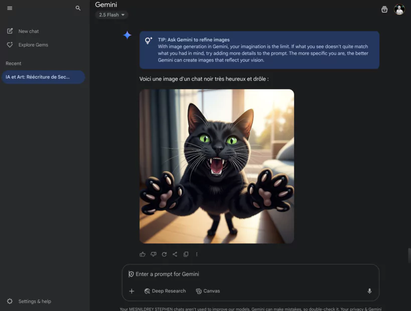 exemple de génération d'image avec Gemini 