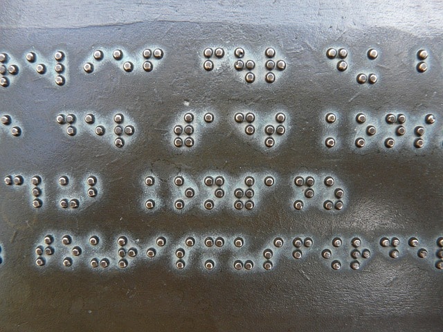 braille, writing, keys, metal plate, bronze, palpable, visually impaired, barrier-free, accessibility, braille, braille, braille, braille, braille