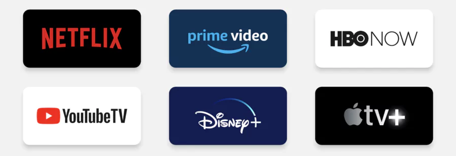 logos de plateformes OTT populaires