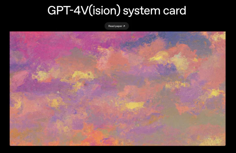 GPT-4V(ision) system cqrd