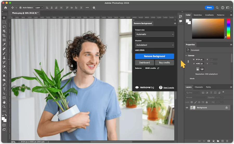 première étape pour détourer une image