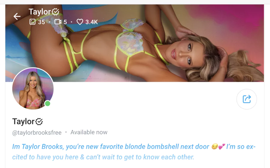 vue d'un profil sur Onlyfans