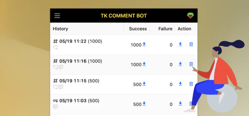 Bot de commentaire Tiktok