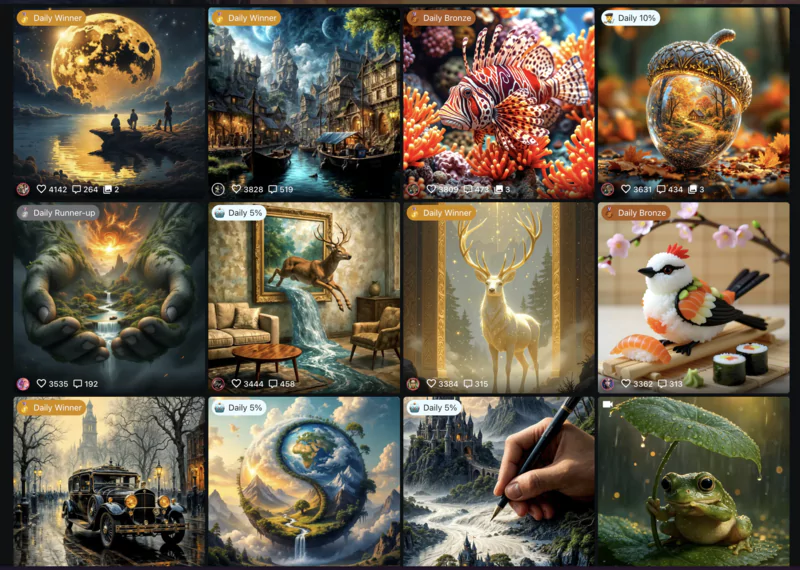 ART IA sur nightcafe