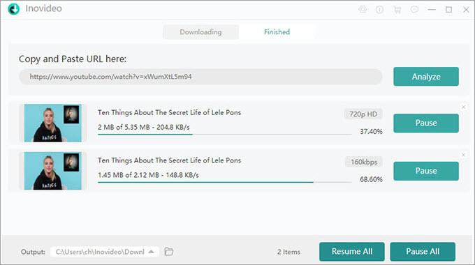 convertisseur de Inovideo youtube downloader