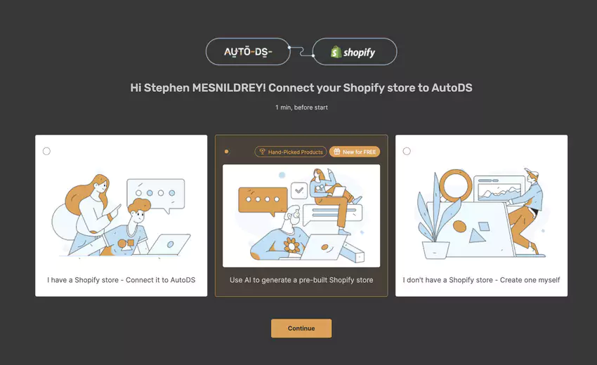 Ouverture et connexion d'un compte Shopify