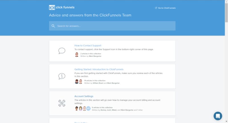 clickfunnels customer support