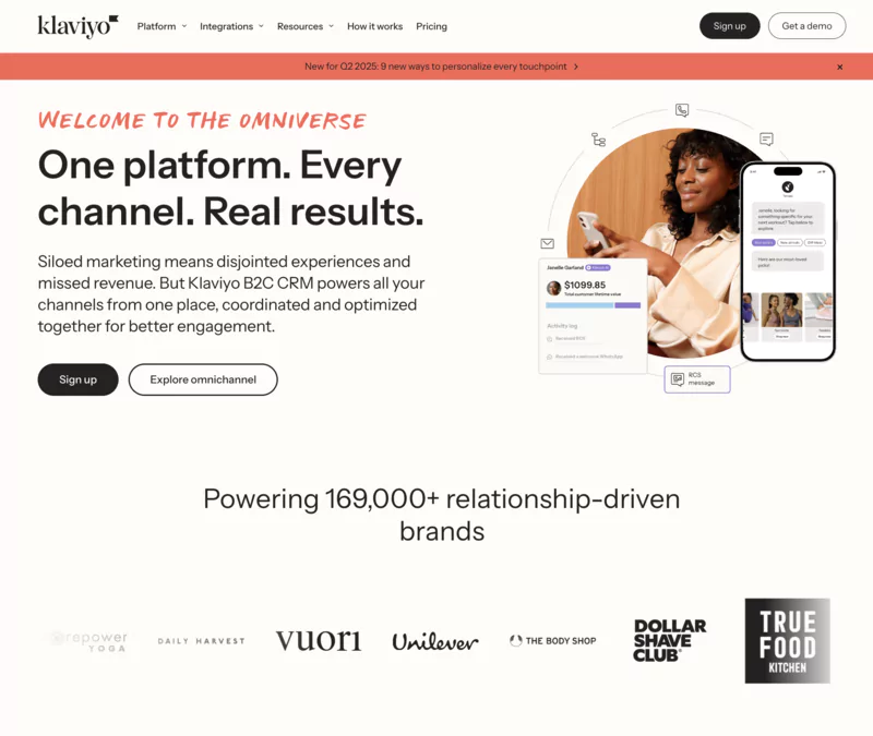 site web de klaviyo
