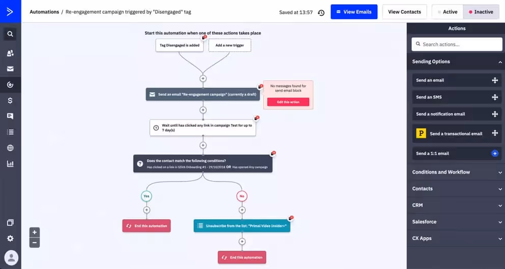 exemple d'automatisation marketing avec activecampaign