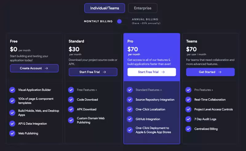 FlutterFlow pricing