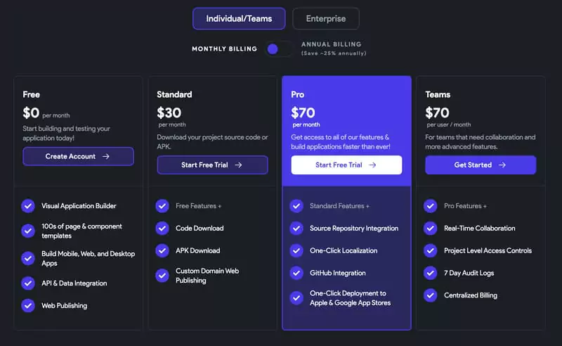 FlutterFlow pricing