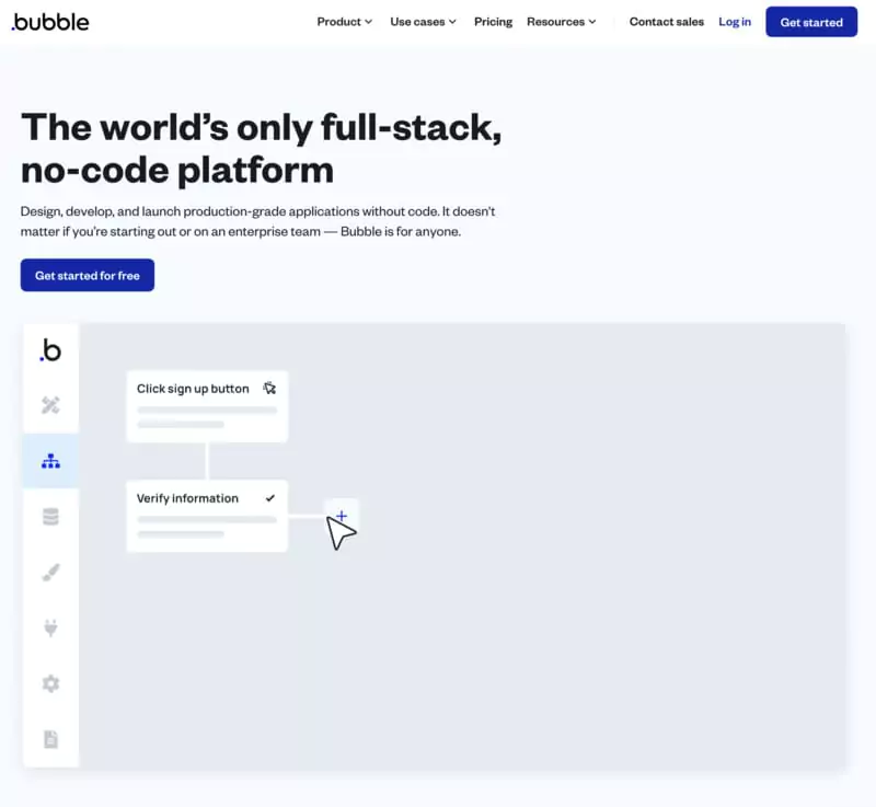 Bubble: no-code tool
