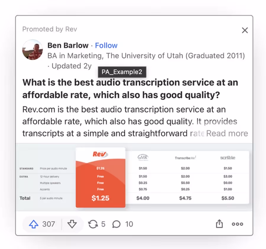partage de connaissances des spécialistes sur quora ads