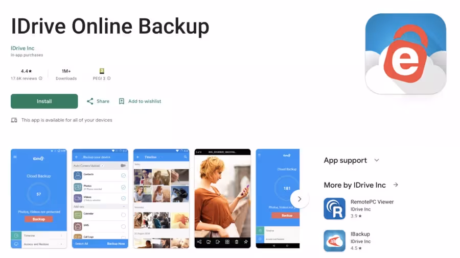 Application Mobile iDrive sur Android