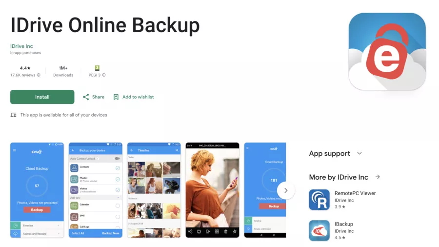 Application Mobile iDrive sur Android