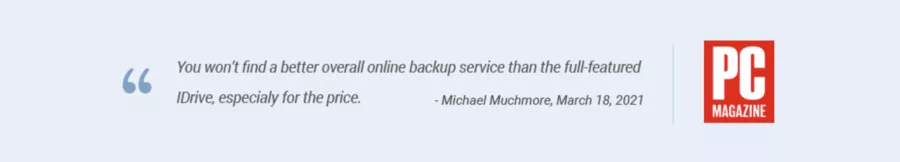 iDrive user feedback on PC Magazine