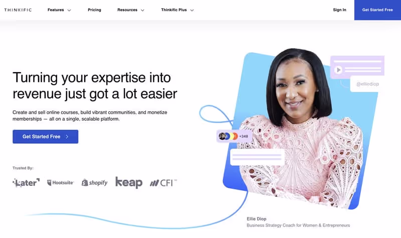 Plateformes de Cours en Ligne : Thinkific