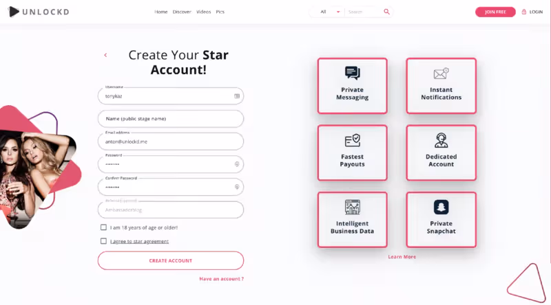account creation step (takes 5 minutes)